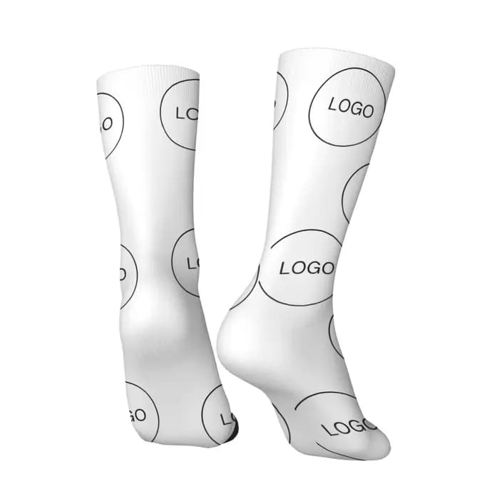 Chaussettes douces personnalisées avec logo et motif imprimé