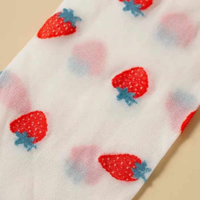 1/6 Paris femmes fruits dentelle cristal bas maille verre soie chaussettes courtes