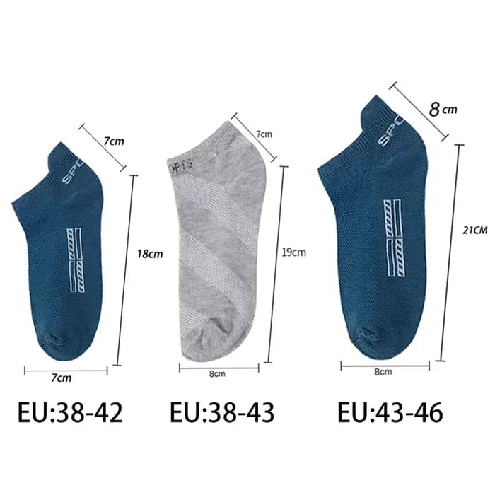 5 paires/lot haute qualité hommes cheville chaussettes respirant coton sport maille décontracté athlétique mince coupe courte Sokken grande taille