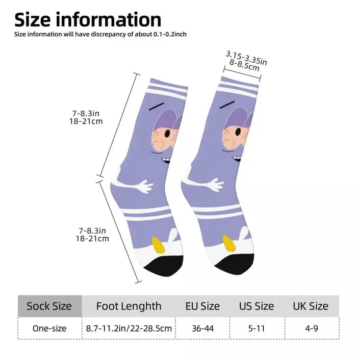 Souths Parks chaussettes dessin animé Harajuku bas hommes confortables
