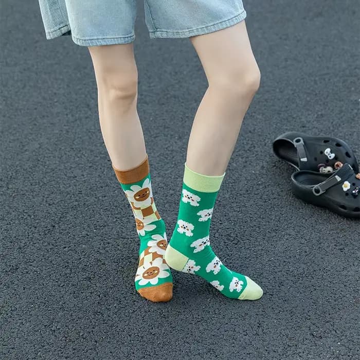 1 paire homme femmes chaussette originale AB marée chaussettes coloré chat chien Koala vache coton