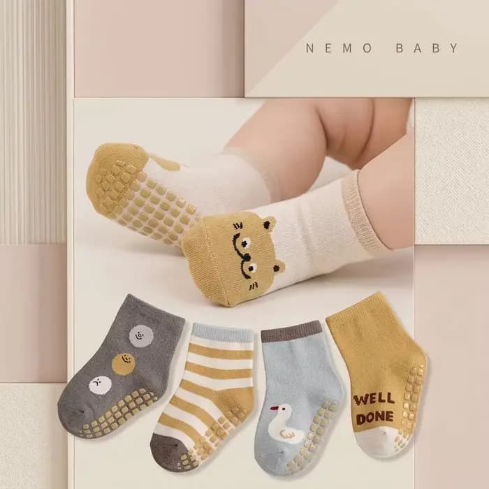 5 paires de chaussettes antidérapantes pour bébés et tout-petits