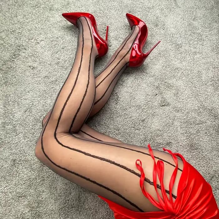 Collants rayés 10D pour femmes, ultra fins, transparents, sexy, à entrejambe ouvert, semi-transparents, taille haute