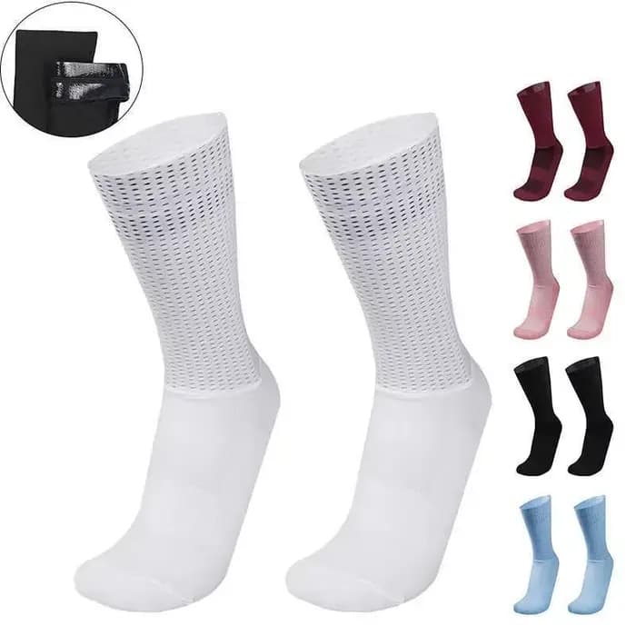Aero silice nouveau Gel chaussettes d'été équipe de vélo antidérapant cyclisme respirant Pro course
