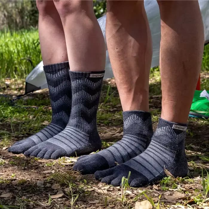 Chaussettes à cinq doigts en laine mérinos Injinji