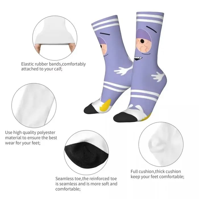 Souths Parks chaussettes dessin animé Harajuku bas hommes confortables