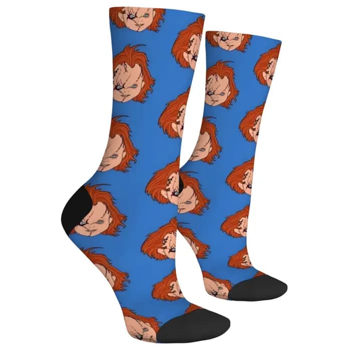Horreur Chucky poupée bande dessinée chaussettes drôle heureux hommes