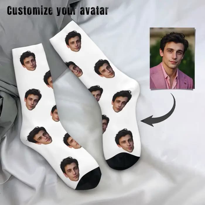 Chaussettes personnalisées en forme de visage