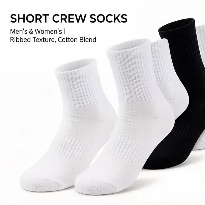 5 paires de chaussettes de sport pour hommes 100% coton