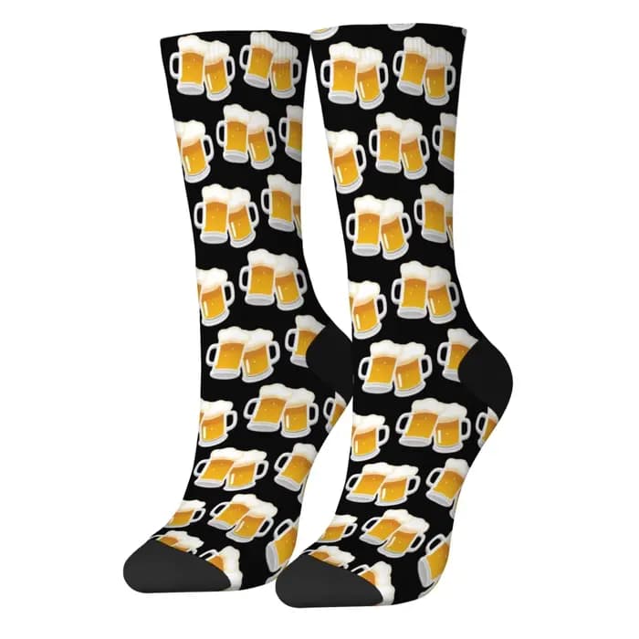 1 paire de chaussettes noires à la mode pour hommes
