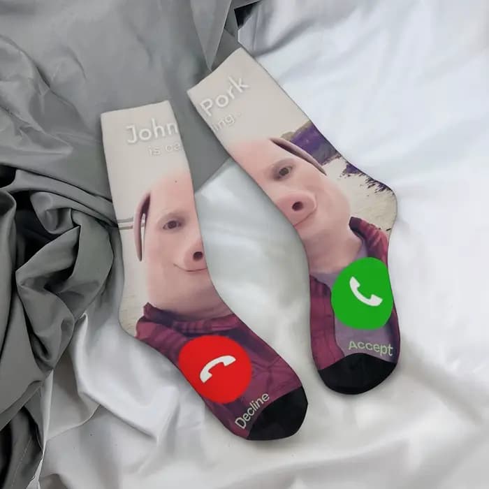 Chaussettes fantaisie John Pork