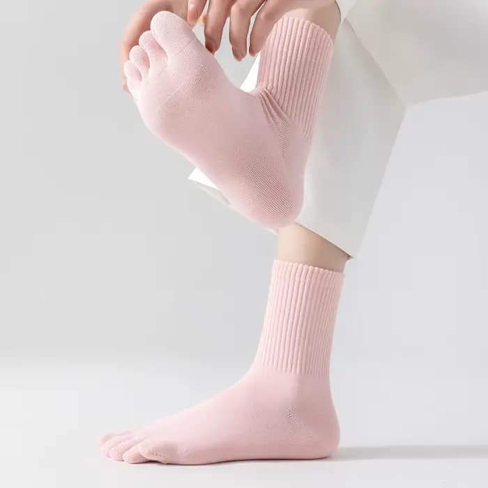 Chaussettes en coton à cinq doigts pour femmes