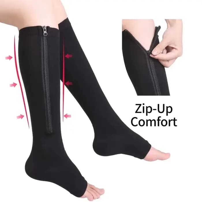 Brothock Chaussettes de compression à fermeture éclair 1/2/3/4 paires