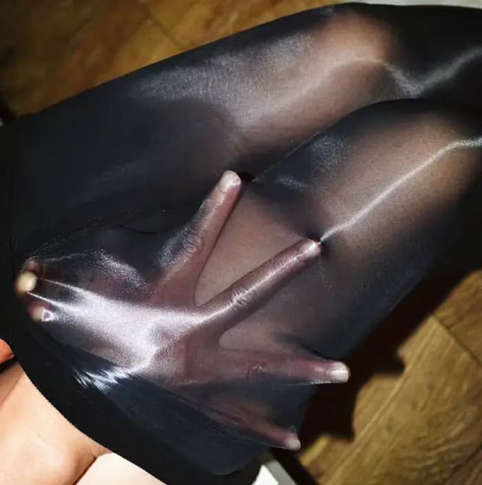 Collants brillants à l'huile à taille haute pour femmes