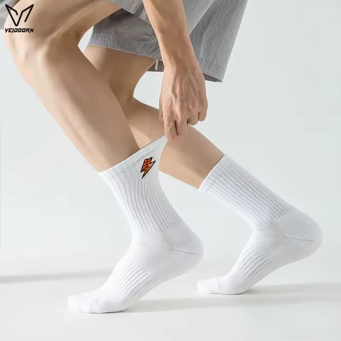 2025 Veidoorn chaussettes de sport hommes femmes coton peigné athlétique rembourré respirant élastique