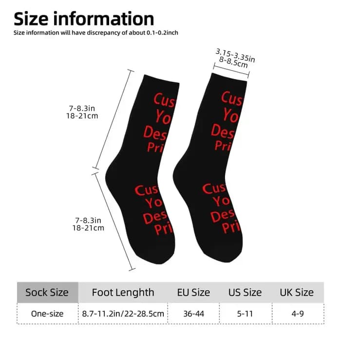 Chaussettes habillées personnalisées pour hommes