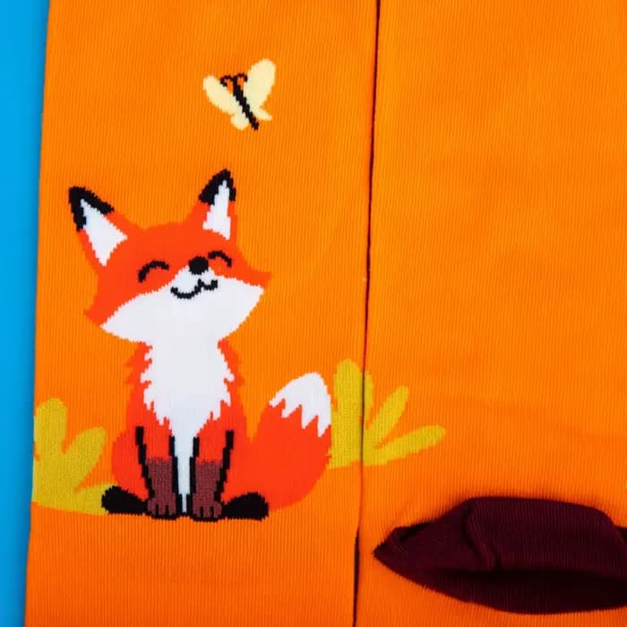 1 paire de chaussettes mignonnes et adorables à motif renard pour hommes et femmes