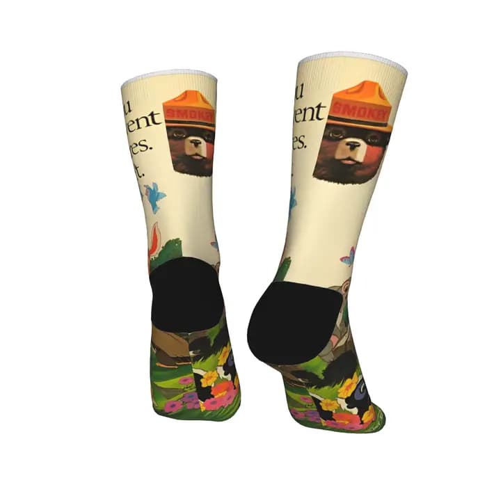 Adultes hommes chaussettes Bambi dessin animé bas anti-dérapant qualité chaussettes automne à la mode personnalisé Sports de plein air chaussettes