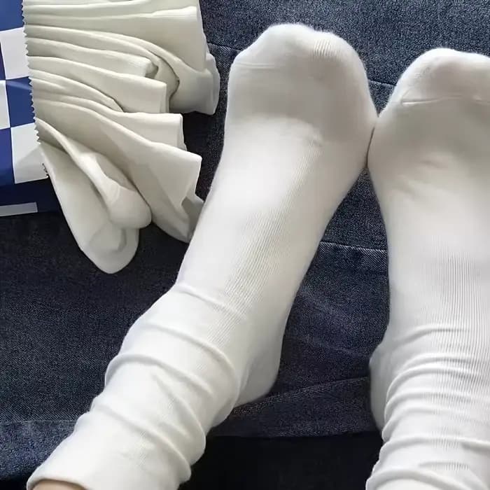 6 paires de chaussettes blanches sans couture pour femmes