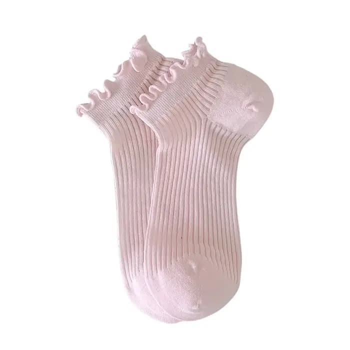 Chaussettes d'été pour femmes, nouvelles, unies, décontractées, quotidiennes, à volants, fines, respirantes, ajourées, à la mode, courtes