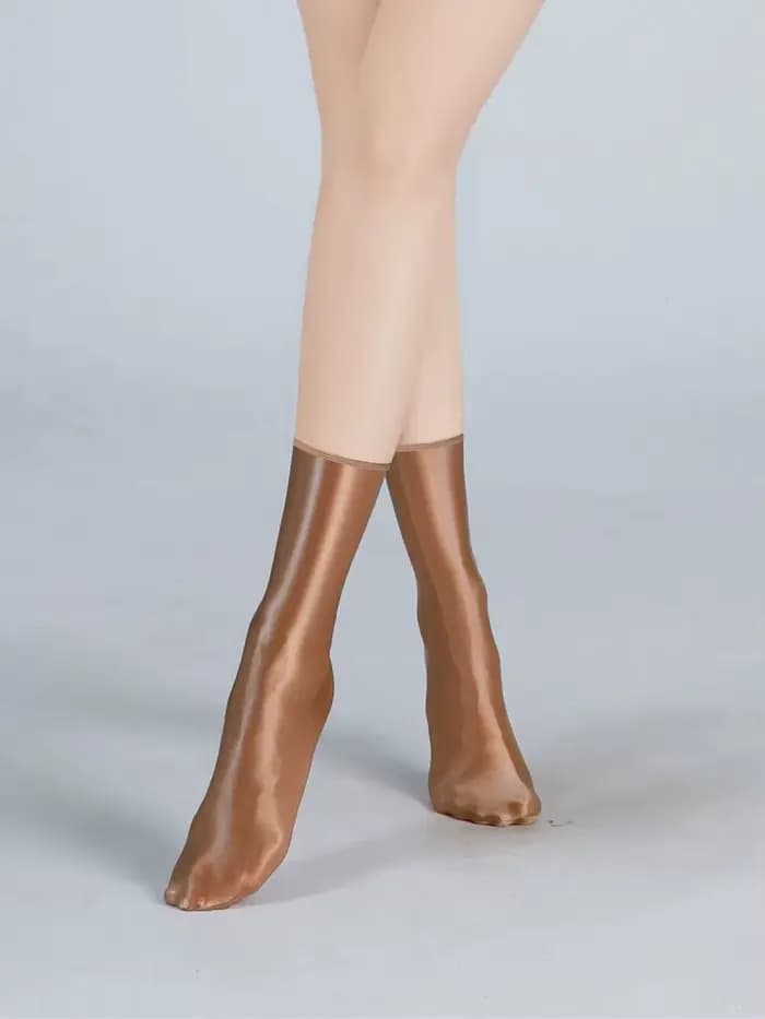 Chaussettes courtes en Satin brillant à l'huile