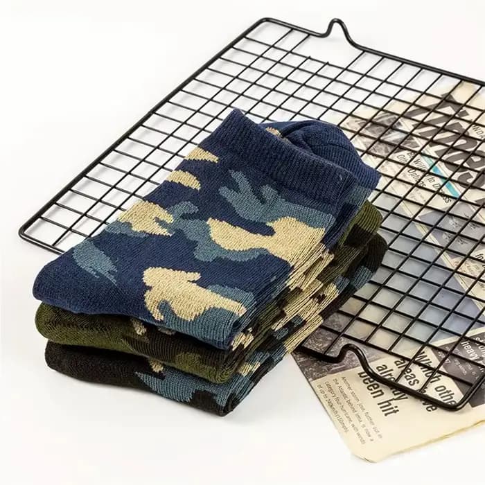 3/12 paires de chaussettes mi-tube camouflage pour hommes