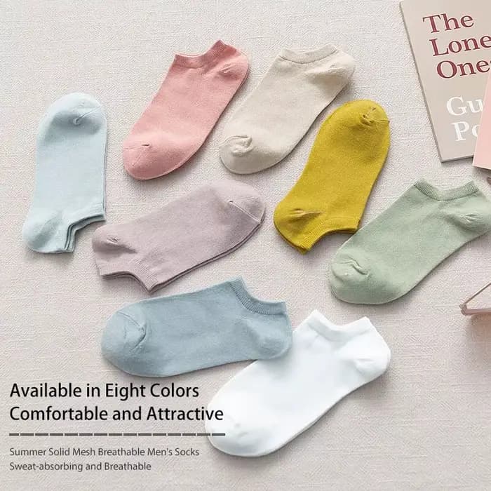 Morandi couleur unie coupe basse et confortable chaussettes 8 paires de printemps et d'été quatre saisons pour femmes