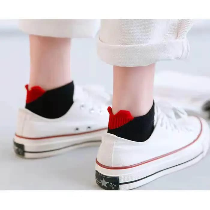 6 paires de chaussettes en forme de cœur pour femmes