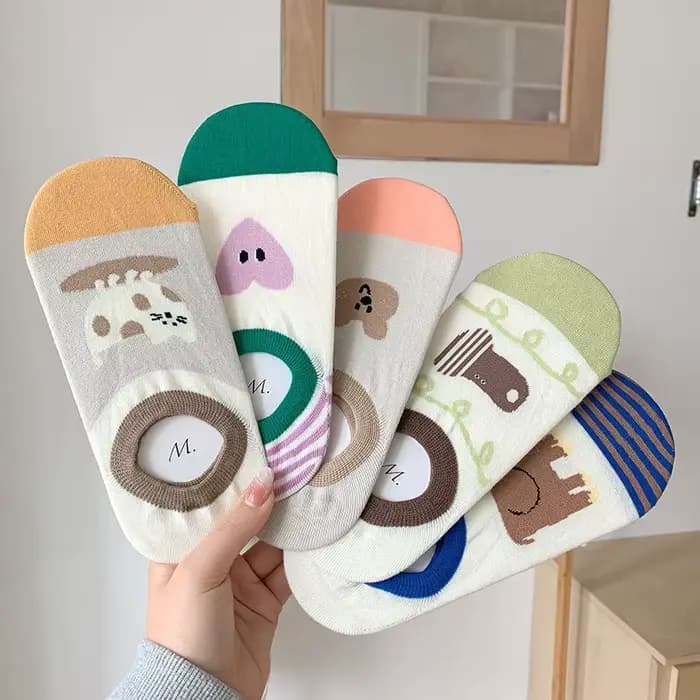 Chaussettes respirantes en coton peigné pour femmes