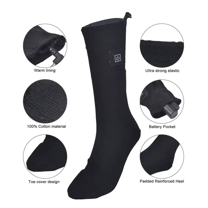 Chaussettes thermiques électriques pour hommes et femmes