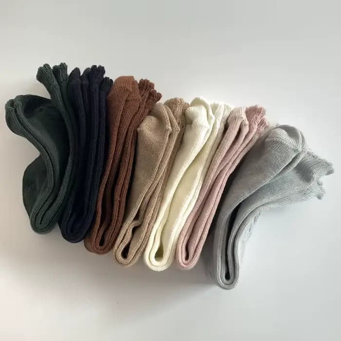 1 paire 100% coton enfants chaussettes hautes bébé filles garçons printemps automne