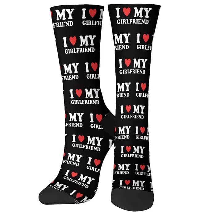 I love my girlfriend-Chaussettes de mode pour hommes