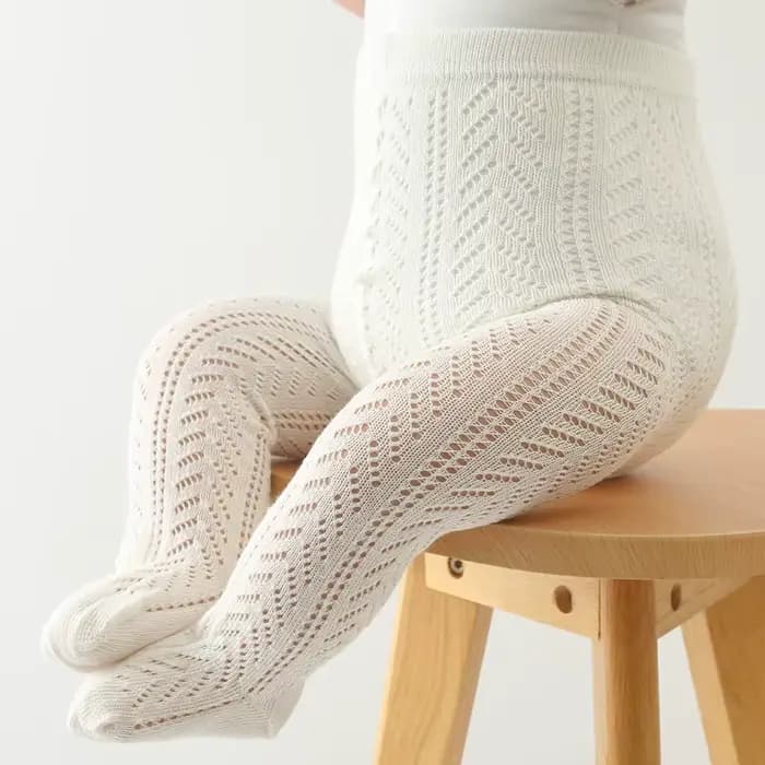 Collants d'été fins pour bébés filles, bas en coton doux, ajouré, respirant