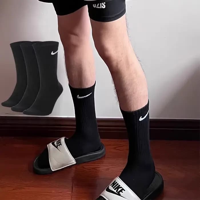Nike Logo Chaussettes montantes athlétiques Entraînement Fitness