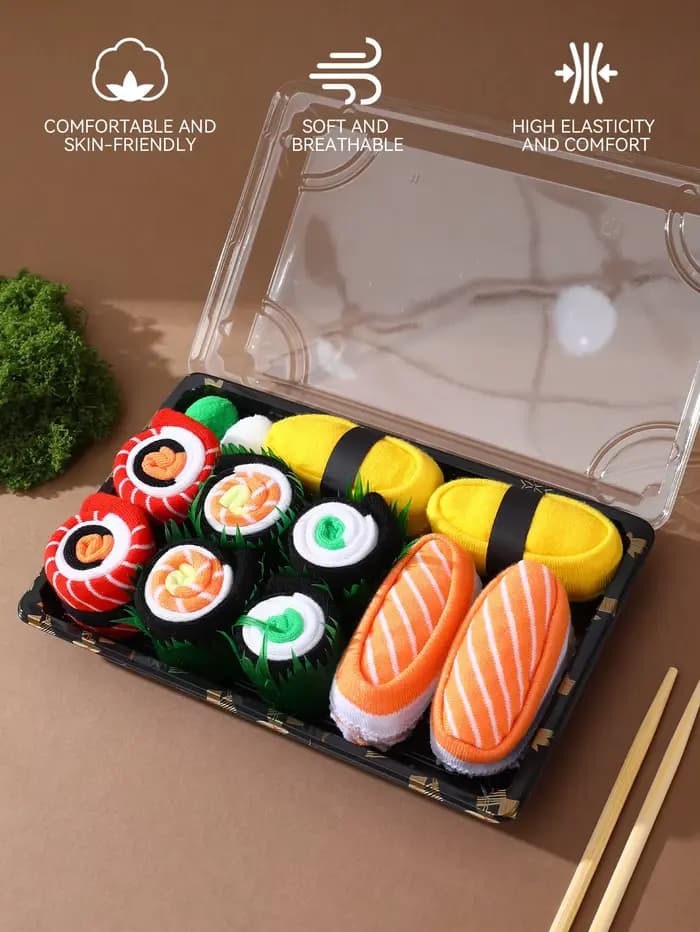 5 paires de motifs personnalisés de sushi à la mode