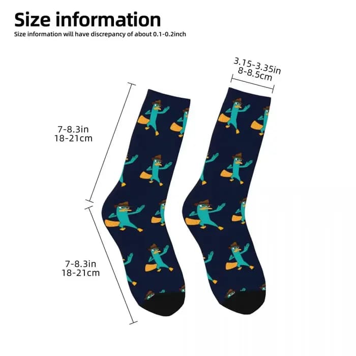 Perry The Platypus chaussettes Harajuku bas de haute qualité toutes saisons