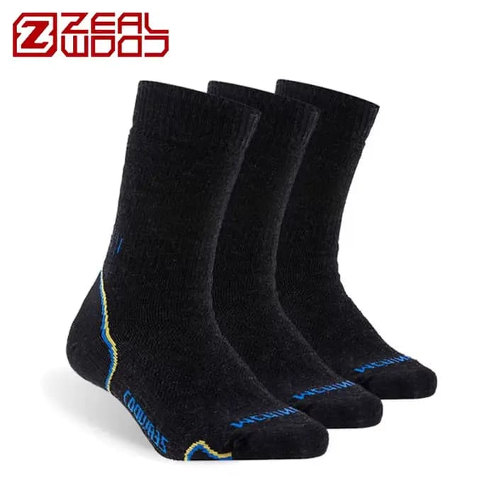 ZEALWOOD 3 paires randonnée Trekking hommes femmes épais laine mérinos chaussettes chaud thermique hiver froid neige Sports de plein air coussin