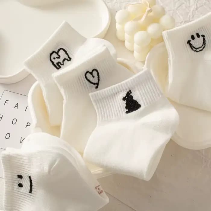 Chaussettes blanches femme mince printemps été