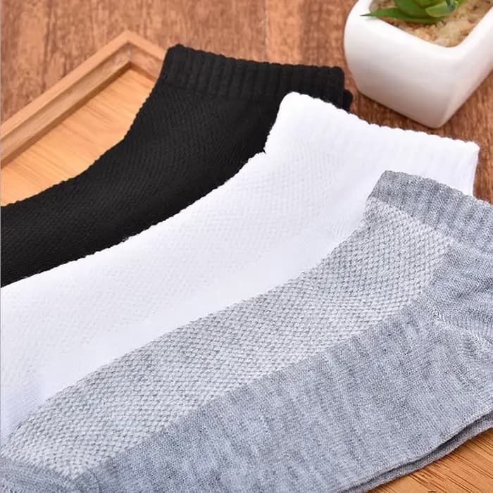 10 paires/lot chaussettes respirantes pour hommes cheville courte élastique couleur unie maille coton affaires unisexe chaussette grande taille EU38-46