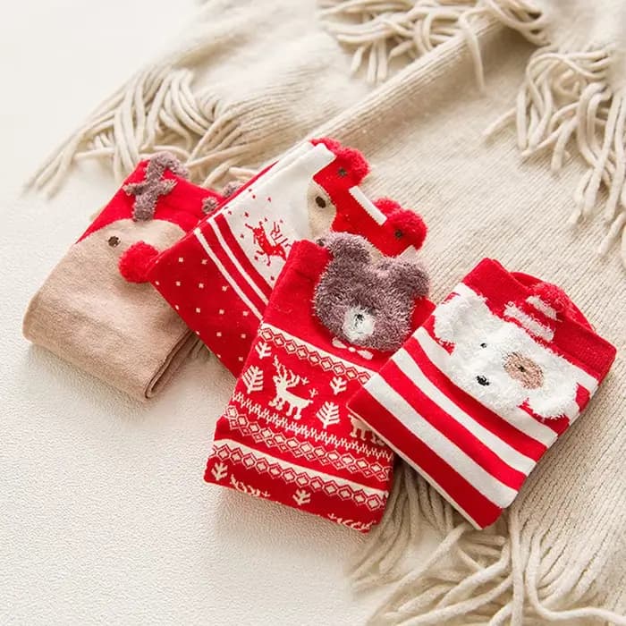 Chaussettes de dessin animé de Noël pour femmes