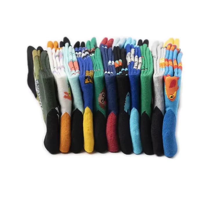 Heureux chaussettes drôles hommes dessin animé chien poisson zèbre éléphant motif personnalité Cool équipage