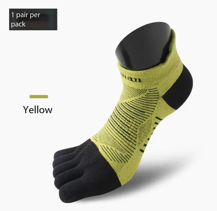 1 Paire de Chaussettes de Course à Cinq Doigts, Chaussettes de Sport Fines et Respirantes pour l'Été, Chaussettes de Course Tout-Terrain Professionnelles à Séchage Rapide