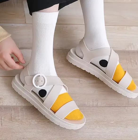 Chaussettes amusantes en coton à motif de canard hip-hop et tête d'oie