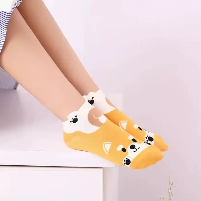 5 paires de chaussettes tricotées amusantes et mignonnes pour femmes