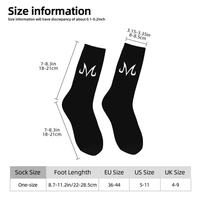 Chaussettes amusantes Dragon Ball Majin Vegeta, chaussettes vintage à motif sans couture imprimé pour hommes, chaussettes décontractées pour hommes