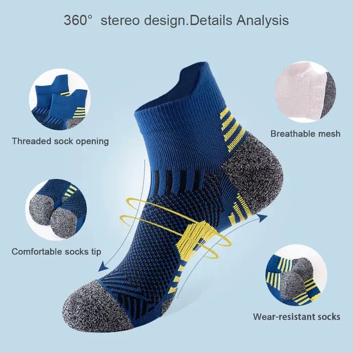 3 paires de chaussettes de sport en maille pour hommes