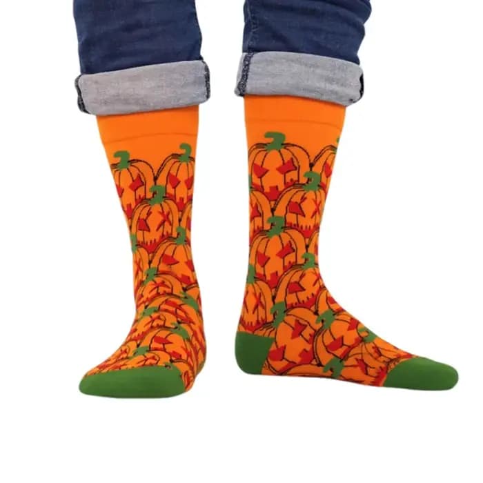 Chaussettes mollet amusantes pour femmes, Halloween, chauve-souris, crâne, tête de citrouille, horreur, vacances, Cosplay, tendance, cadeau, nouvelle collection 2025