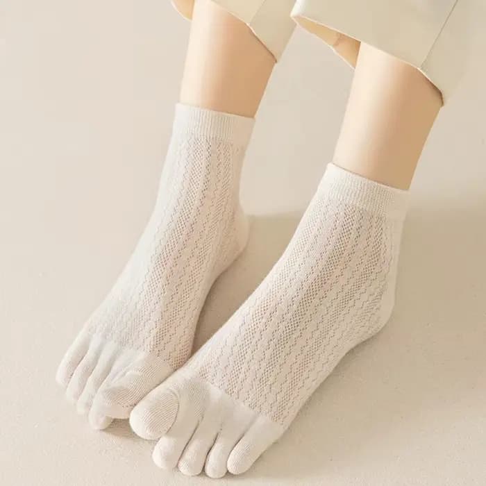 Chaussettes Bateau à 5 Doigts en Coton Ultra-Mince pour Femme et Fille