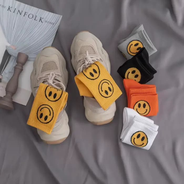 Chaussettes en coton à double bordure Drew House