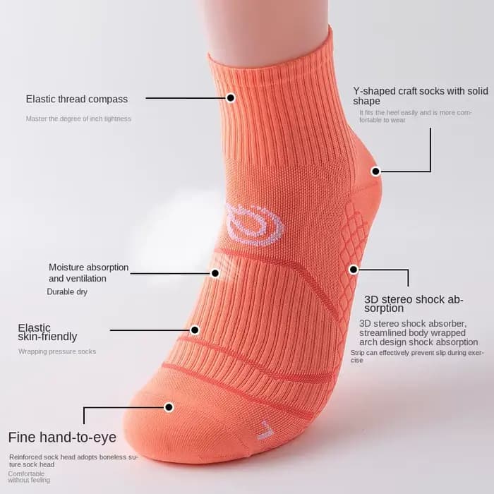 Chaussettes de sport, tube de course pour femmes, yoga respirant, corde à sauter, chaussettes courtes à séchage rapide, anti-odeur et absorbant la sueur pour